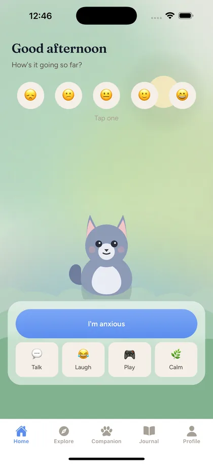 The Otonia home screen