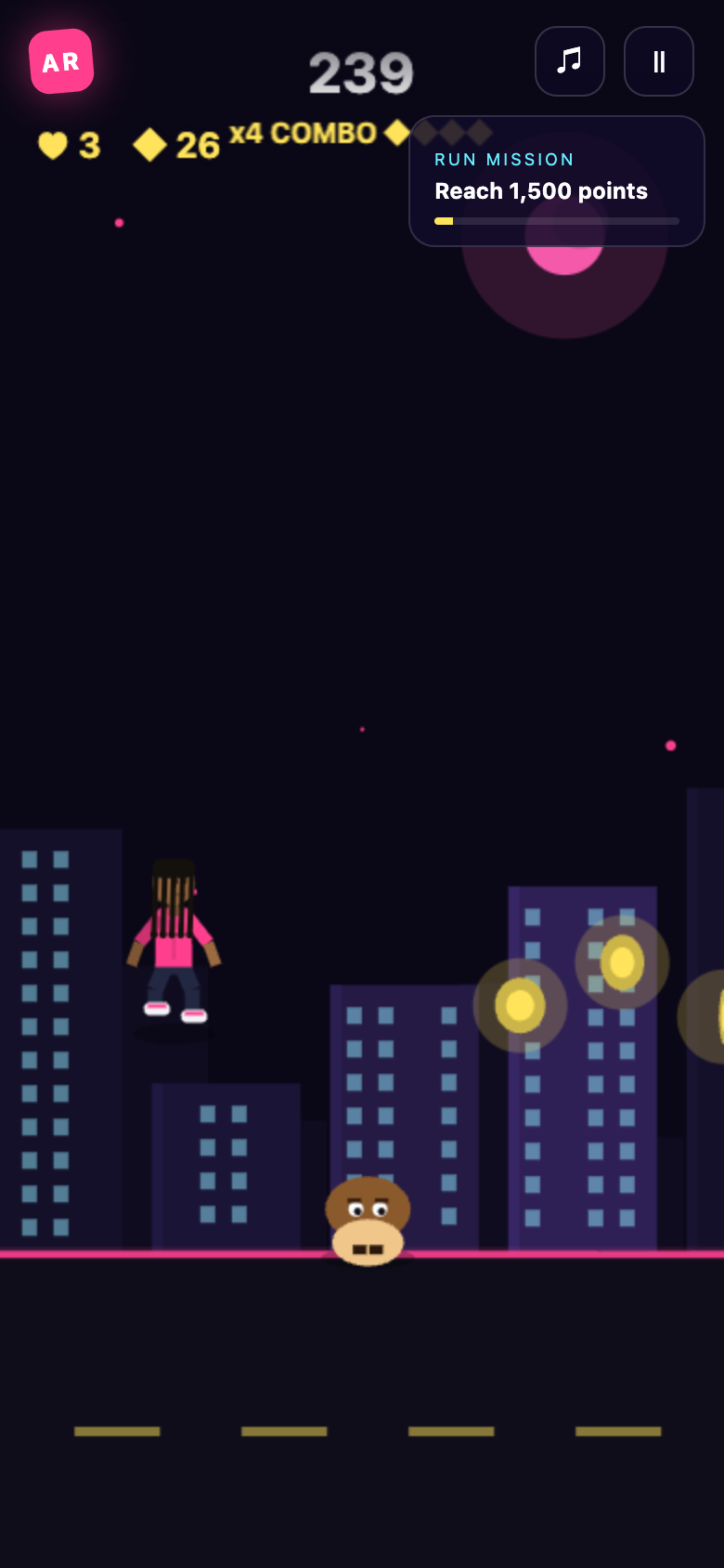 Avenue Run — Neon endless runner gameplay
